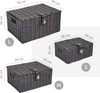 Resin Woven Storage Baskets (Set of 3)
