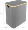XL Bamboo Laundry Hamper with Lid – 88L