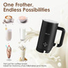 Electric Milk Frother & Warmer – Hot/Cold Foam, 3 Modes, Auto Shut-Off