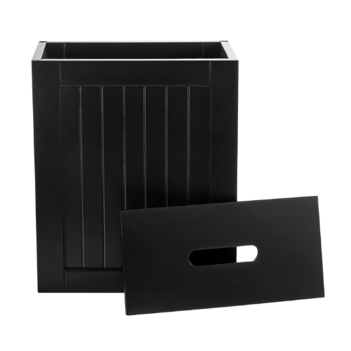 Toilet Roll Cabinet & Bathroom Storage Unit - Black
