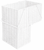 Wicker Stair Storage Basket with Handles -White