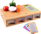 Bamboo Chopping Board with 4 BPA Free Plastic