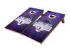 purple galaxy retro cornhole boards