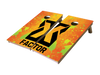 neon splatter split design x factor premium cornhole board set