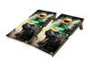 tyrant t rex beast zone cornhole board set