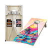 80s beach x factor premium cornhole board set