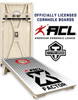 ACL elite stamped premium cornhole boards with x factor design and bracing