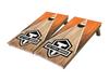 Titan Cornhole Board Orange Triangle Rustic