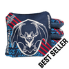 acl stamped professional titan cornhole bags with a bat design sonar aqua