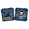 acl stamped professional titan cornhole bags with a deer buck design stampede 2.0 blue
