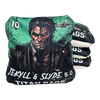 acl stamped professional titan cornhole bags with a jekyll & hyde design jekyll & slyde green