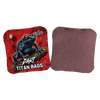 acl stamped professional titan cornhole bags with a frog design dart red