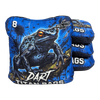 acl stamped professional titan cornhole bags with a frog design dart blue