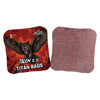acl stamped professional titan cornhole bags with an owl design talon red