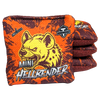 red mini hellbender acl stamped mini cornhole bags