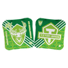 acl stamped professional titan cornhole bags with a deer buck design stampede 2.0 green lime