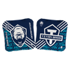 acl stamped professional titan cornhole bags with a gorilla design devastator blue navy
