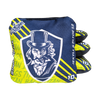 acl stamped professional titan cornhole bags with a jekyll & hyde design jekyll & slyde navy green
