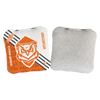 acl stamped professional titan cornhole bags with an owl design talon orange white
