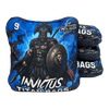 Invictus acl pro stamped cornhole bag set with soldier design blue