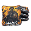 Invictus acl pro stamped cornhole bag set with soldier design yellow