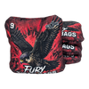 acl comp stamped fury cornhole bag set with hawk design in red