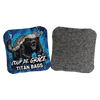 acl pro stamped coup de grace cornhole bag set with honey badger design in blue