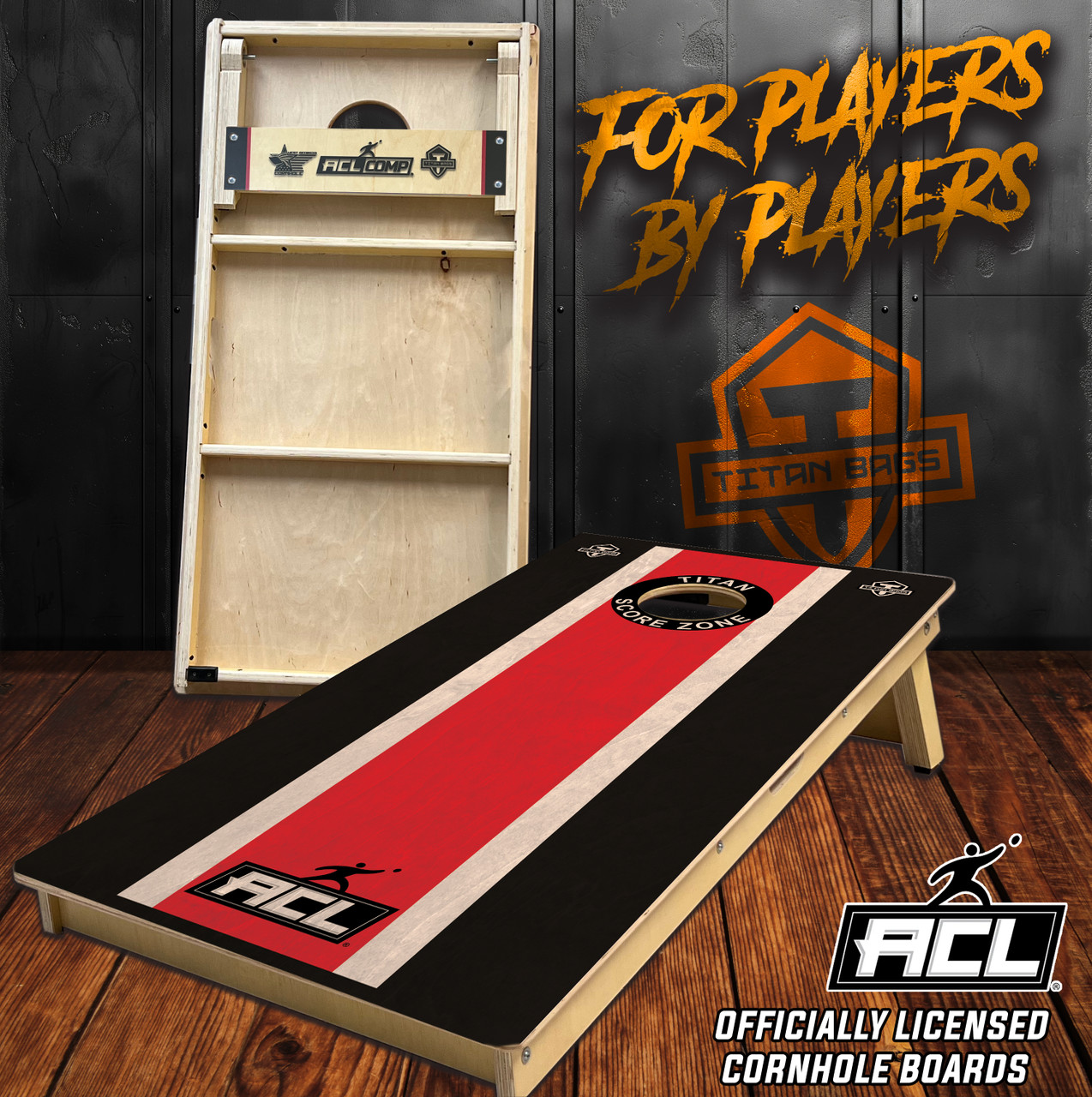 Titan ACL Theme Stripe - ACL Approved Cornhole Boards - *In Stock