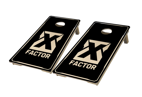 black out x factor cornhole board set