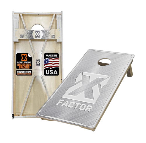 The X Factor Steel Design Cornhole Boards