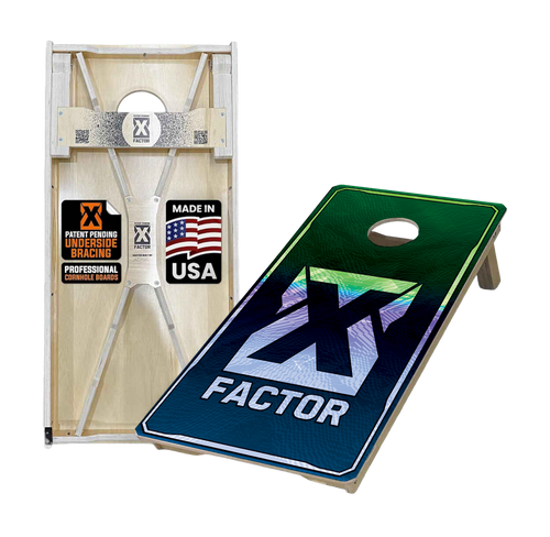 vaporwave x factor premium cornhole board set