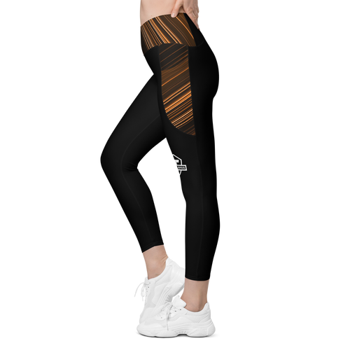 Womens - Crossover leggings with pockets