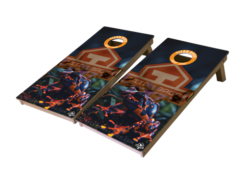 beast zone dart frog cornhole board set