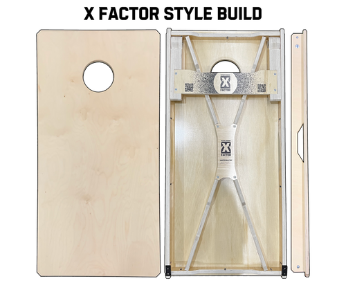 acl approved cornhole board with patented x factor bracing