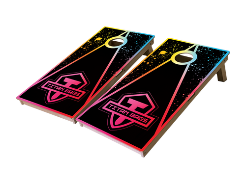 Titan Cornhole Board Neon Triangle