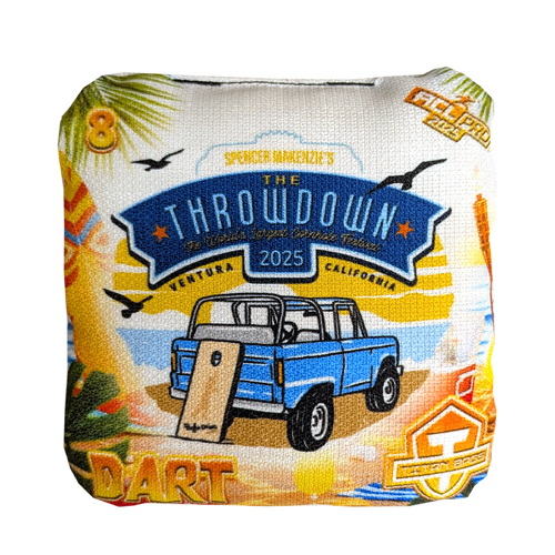 beachy throw down white professional cornhole toss bags