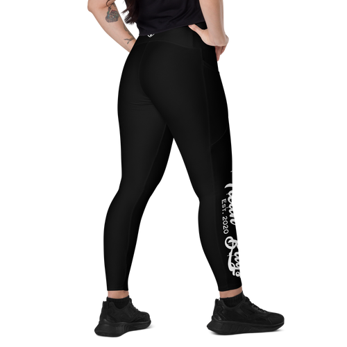 Crossover leggings with pockets