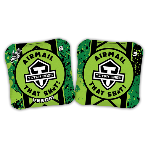lime green drip airmail that shit titan cornhole bags acl approved