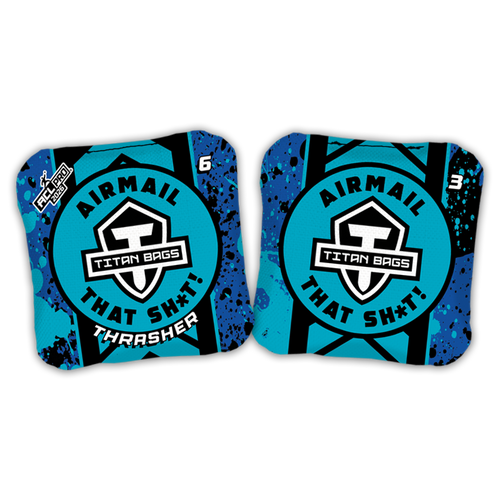 blue drip airmail that shit titan cornhole bags acl approved