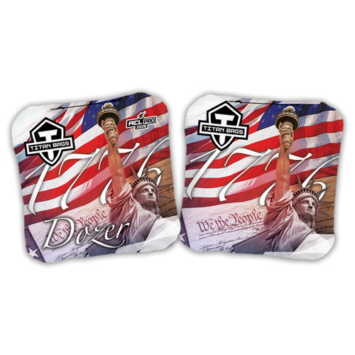 statue of liberty 1776 usa 250th design acl approved titan cornhole toss bags