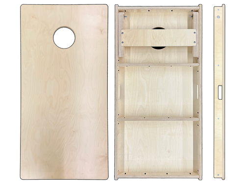 These Cornhole boards are available in two build types!
1-  ACL COMP Tournament Series
2- ACL ELITE X Factor Series

ACL Comp - Tournament Series Cornhole Board - ACL Comp Level Performance

Welcome to the pinnacle of cornhole excellence with our ACL Comp Tournament Series Cornhole Board. As your #1 source for all things cornhole, we bring you the highest quality and performance in the game. Whether you're a seasoned professional or an enthusiastic amateur, our Tournament Series boards are designed to elevate your cornhole experience to an elite level.

Key Features:

ACL Approved: Our Tournament Series boards meet the standards set by the American Cornhole League and are officially licensed ACL products, ensuring top-tier performance and durability.
Competition Quality: Constructed with precision and premium materials, these boards provide the perfect playing surface for consistent and competitive gameplay.
Tournament Ready: Used by pros at official ACL events, these boards are crafted to offer the best build and surface, making every game count.
Perfect Dimensions: Adhering to ACL regulations, our boards measure 24" x 48" with a 6" hole, offering the ideal setup for serious players.

Why Choose Our Tournament Series Cornhole Board?

Enhanced Gameplay: Experience the difference with our signature smooth, consistent playing surface.
Professional Grade: Trusted by top players, our boards are used in competitive leagues and major tournaments across the country.
Upgrade Your Cornhole Game Today

Don't settle for anything less than the best. Elevate your game with our ACL Comp Tournament Series Cornhole Board and join the ranks of elite players. As the ultimate destination for cornhole enthusiasts, we guarantee unmatched quality, performance, and satisfaction. Order now and dominate the boards with ACL Comp excellence!

With the Tournament Series ACL Comp Cornhole Board, you're not just playing cornhole; you're playing at the elite level.

Tournament Series Build

Top Material: 3/4” Marine Grade Plywood (15 Ply)
Frame Material: 3/4” Marine Grade Plywood (15 Ply)
Construction: Pocket Hole Screws And Glue
Handle: Built-In
Legs: 2 Ply Marine Grade Plywood
Board Armor Clear Coat Finish: On Face
Size: Regulation 24”x48” and 6” Diameter Hole




X-Factor ACL Elite Cornhole Board - The Ultimate Cornhole Experience

Introducing the X-Factor ACL Elite Cornhole Board, a true game-changer in the world of cornhole. As your trusted source for all things cornhole, we bring you an unparalleled level of quality and innovation. Designed for players who demand the best, our X-Factor boards deliver an exceptional playing experience that stands out in any competition.

Key Features:

ACL Elite Certified: Our X-Factor boards exceed the rigorous standards set by the American Cornhole League, offering elite performance and unmatched durability.
Premium Construction: Crafted with the finest materials and meticulous attention to detail, these boards provide a superior playing surface for consistent and precise gameplay.
Optimized Performance: Engineered with its signature “X” style brace to provide the most stable cornhole board out there. Zero bounce. 
Regulation Size: Built to ACL specifications, our boards measure 24" x 48" with a 6" hole, providing the perfect platform for serious competitors.

Why Choose Our X-Factor Cornhole Board?

Unmatched Precision: Experience the perfect balance of smoothness and friction, designed to optimize your game and improve your skills.
Professional Grade: Preferred by elite and pro players, our boards are a staple in high-stakes tournaments and professional leagues nationwide.
Unique Design: Stand out with customizable designs that reflect your personal style and passion for the game.
Take Your Cornhole Skills to the Next Level

Transform your cornhole experience with the X-Factor ACL Elite Cornhole Board. As the premier choice for dedicated players, we promise unparalleled quality, performance, and satisfaction. Order now and take your place among the elite with our ACL Elite certified boards!

With the X-Factor ACL Elite Cornhole Board, you're not just playing cornhole; you're redefining the game.

X-Factor Build (Patent Pending)

Top Material: 3/4” Marine Grade Plywood (15 Ply)
Frame Material: 3/4” Marine Grade Plywood (15 Ply)
Construction: Pocket Hole Screws And Glue
Handle: Built-In
Legs: 3 Ply Marine Grade Plywood
Board Armor Clear Coat Finish: On All Surfaces

Size: Regulation 24”x48” and 6” Diameter Hole
