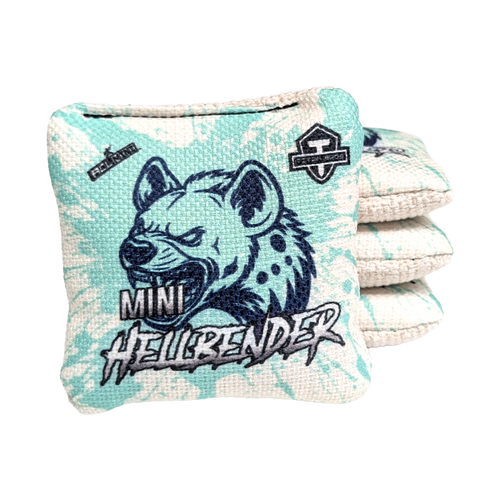 white mini hellbender acl stamped mini cornhole bags