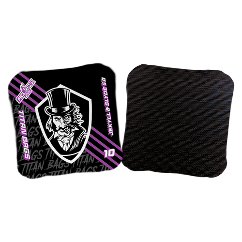 acl stamped professional titan cornhole bags with a jekyll & hyde design jekyll & slyde black