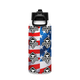 Titan - Flag - Stainless steel water bottle with a straw lid