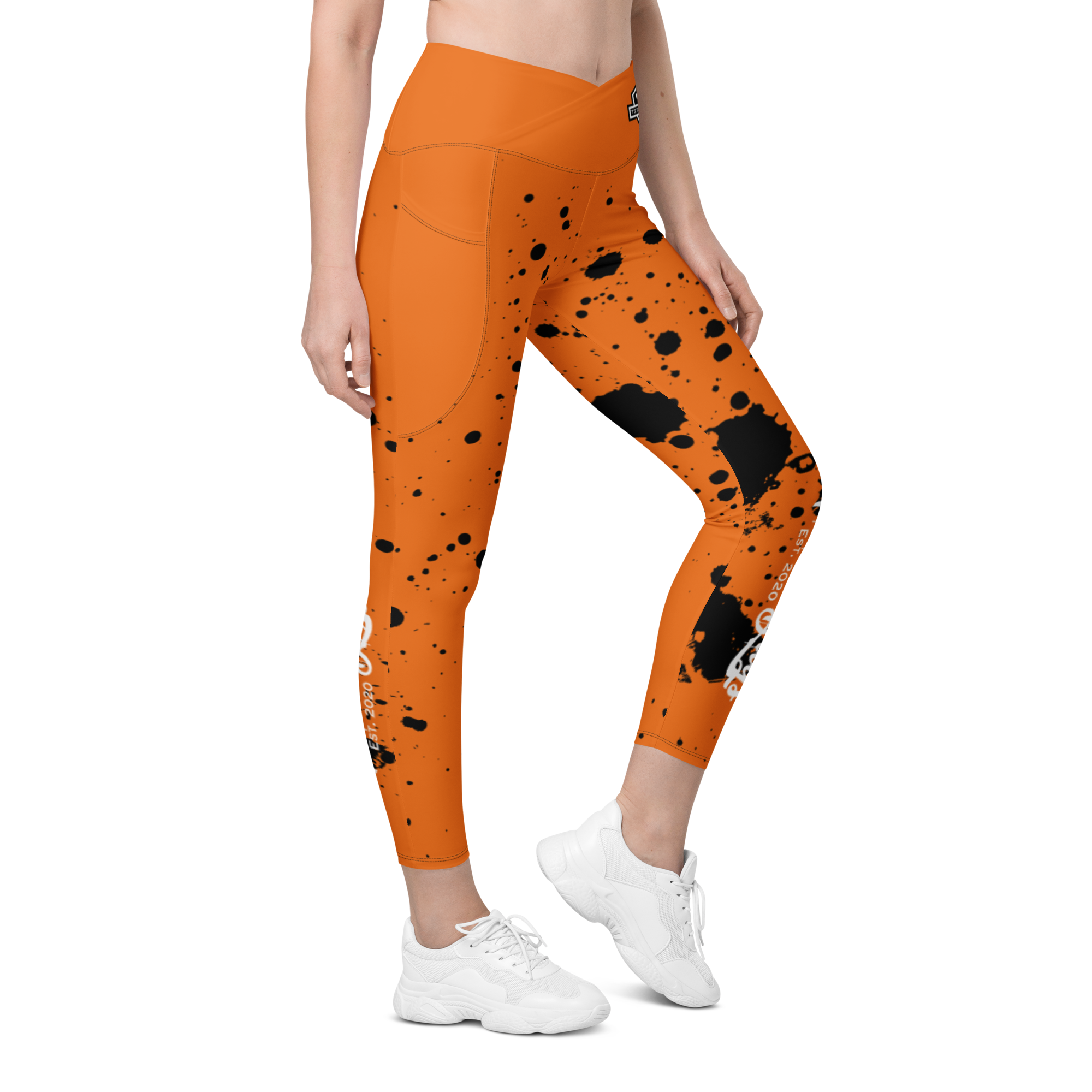 Titan - Crossover leggings with pockets Splatter