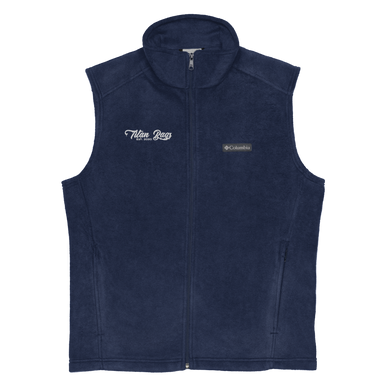 Columbia Mens Large Fleece Vest Full Zip Blue Sleeveless Jacket Outdoor  Hiking | eBay