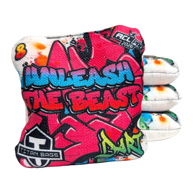 クッションタグ　American Ｃ　No.6 Tagged Dart – Limited Edition Neon Graffiti Dart Cornhole Bags