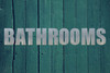 BATHROOMS Metal Letters Corrugated