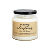 Merry Christmas Personalized Soy Candle
