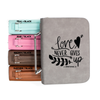 Love Never Gives Up 1 Corinthians 13 Faux Leather Bible Cover